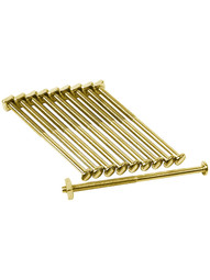 10 Pack Brass Plated Bolts 3 inch in Length.